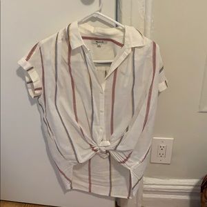 Madewell knot blouse